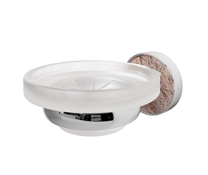 Мыльница Nau, 10х6х13,3 см, хром и белый, K-7729