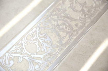 Декор HGD\A504\15145 Монсанту 3 бежевый светлый (15см*40см*8мм) (10шт/0,6м2) орнамент, шт