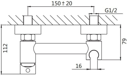 Гигиенический душ Shevanik S107T латунь, оружейная сталь