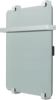 Полотенцесушитель электрический Allen Brau Infinity 60x44 с рейлингом и креплением, серебро браш