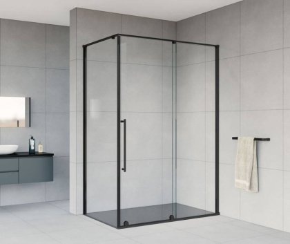 Душевой уголок Arno VSR-1A9012CLB, 1200*900, черный, стекло прозрачное