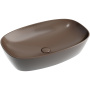 Умывальник чаша накладная овальная (цвет Темно-Коричневый Матовый) 600*380*138мм