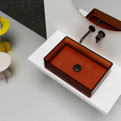 Раковина накладная прозрачная ABBER Kristall AT2803Opal Раковина накладная прозрачная ABBER Kristall AT2803Opal