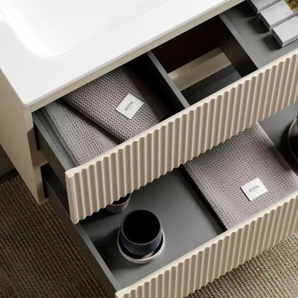 Тумба подвесная SANCOS Snob R 590х445х500, c двумя ящиками оснащенными доводчиками, Beige Soft , арт.SNR60CE