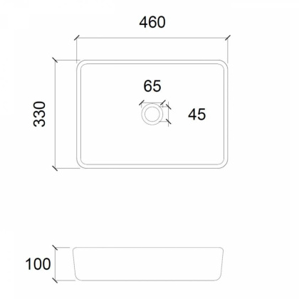 Раковина накладная стеклянная ABBER Glas AK2313 прозрачная