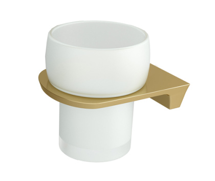 Подстаканник одинарный Aisch, цвет белый с золотом, 10х8,4х10,4 см, K-5928
