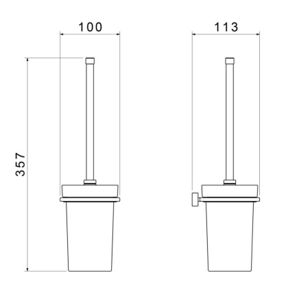 Щетка для туалета Timo Torne 43061/03 черный матовый