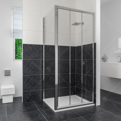 Душевой уголок RGW CL-30, 04093088-11, 80 х 80 x 185 см, дверь раздвижная, стекло прозрачное, хром
