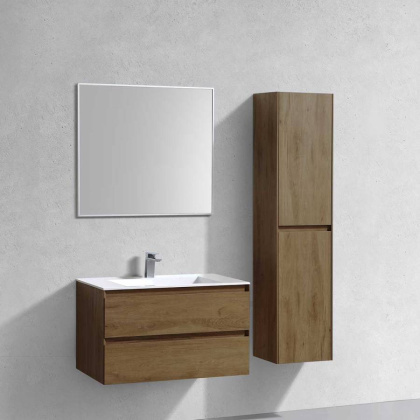 База под раковину Luka 800 подвесная, 2 выкатных ящика soft-close, T.Oak