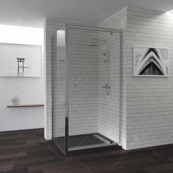 Душевой уголок RGW PA-35, 04083500-11, 100 х 100 x 185 см, дверь распашная, стекло прозрачное, хром