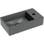 Умывальник подвесной прямоугольный (чаша слева, отверстие под смеситель справа) цвет темный антрацит матовый Element 407*217*100