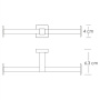 Держатель туалетной бумаги Lippe двойной, 27,5х4х6,3 см, хром, K-6596D