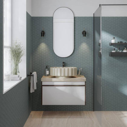 Тумба с раковиной Kerama Marazzi Modula 80 см MO.80.1+1\AR арабика