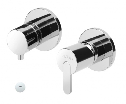 LEAF-VDIM3-L-BIO Встраиваемый однорычажный смеситель на 3 выхода, исполнение Белый матовый