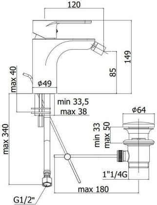 Смеситель для биде Paffoni Green GR135CR