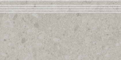Ступень Чеппо ди Гре серый светлый матовый обрезной 30x60x0,9