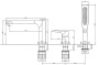 ANCONA Смеситель на борт ванны с ручным выдвижным душем, хром ANCONA-BVD3-CRM ANCONA Смеситель на борт ванны с ручным выдвижным душем, хром ANCONA-BVD3-CRM