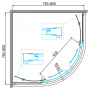 Душевой уголок BelBagno DUE-R-2-90-P-Cr Душевой уголок BelBagno DUE-R-2-90-P-Cr