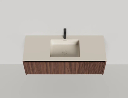 Подвесная тумба Domino 1200, шпон, под встраиваемую раковину