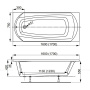 Акриловая ванна VAGNERPLAST EBONY 170x75