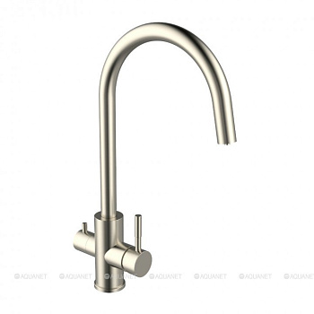 Смеситель для кухни Agger Zest A0700733 с каналом питьевой воды, никель