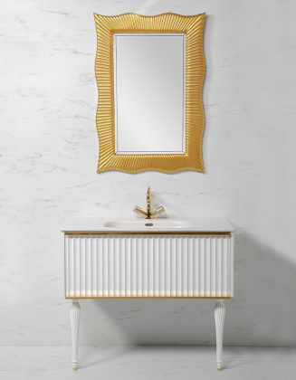 Тумба Canale 100 белая + Золото_Комплект 843-100-WG Boheme Тумба Canale 100 белая + Золото_Комплект 843-100-WG Boheme