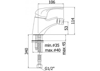 Смеситель для биде Paffoni Nettuno Due ND131CR