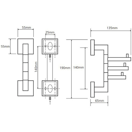 Тройной крючок поворотный