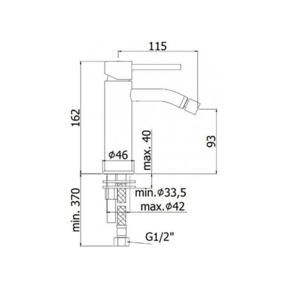 Смеситель для биде Paffoni Light LIG131ROSE