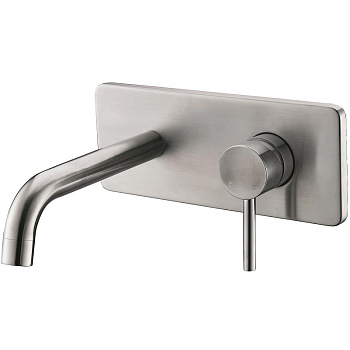 ETNA Смеситель для раковины без донного клапана встраиваемый, нержавеющая сталь, исполнение сатин, ETN-BLVM-IN ETNA Смеситель для раковины без донного клапана встраиваемый, нержавеющая сталь, исполнение сатин, ETN-BLVM-IN