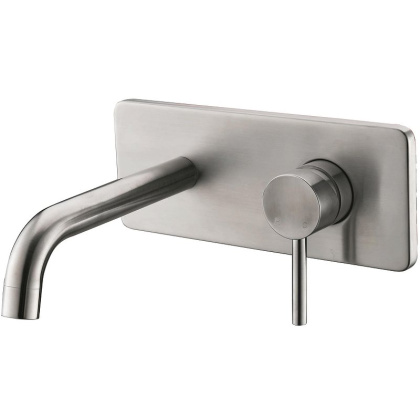 ETNA Смеситель для раковины без донного клапана встраиваемый, нержавеющая сталь, исполнение сатин, ETN-BLVM-IN ETNA Смеситель для раковины без донного клапана встраиваемый, нержавеющая сталь, исполнение сатин, ETN-BLVM-IN