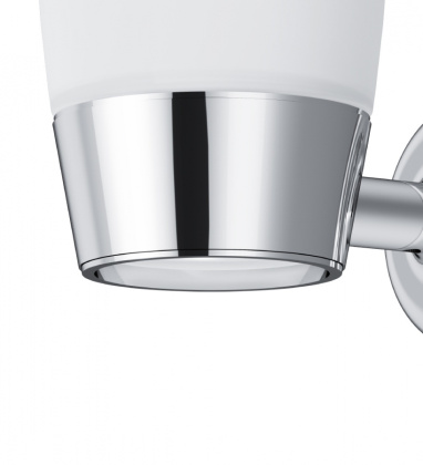 Стеклянный стакан A8034300 Like с настенным держателем, 12х8х11,5 см, хром