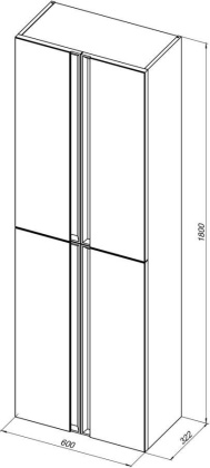 Шкаф-пенал Allen Brau Eclipse 60 1.E1006.WM белый матовый Шкаф-пенал Allen Brau Eclipse 60 1.E1006.WM белый матовый