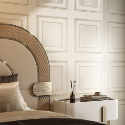 Обои виниловые Буазери мотив, жёлтый