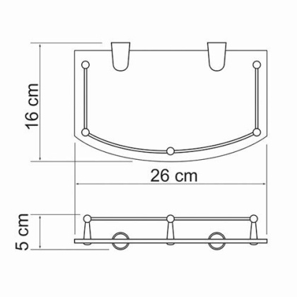 K-588 Полка стеклянная K-588 Полка стеклянная