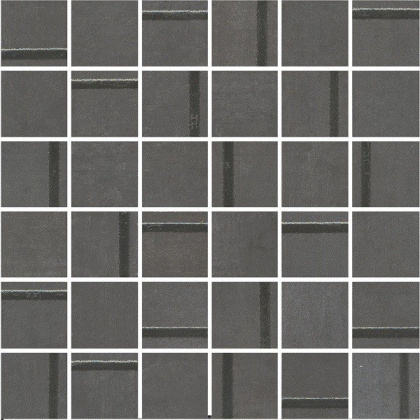 Декор Гварди 1 мозаичный антрацит матовый обрезной 30x30x0,9