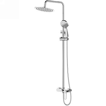 MOMENTO-CD-01 Душевая стойка со смесителем для верхнего и ручного душа, хром MOMENTO-CD-01 Душевая стойка со смесителем для верхнего и ручного душа, хром
