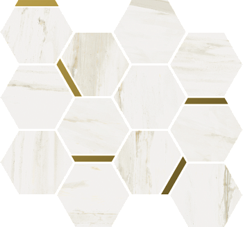 Мозаика 620110000222 Стелларис Каррара Айвори Шик (32,8см*28,3см*9мм) (9шт/0,83м2) Натуральный, шт