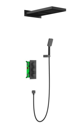 Душевая система Timo Petruma SX-5039/03SM скрытого монтажа с термостатом, черный матовый Душевая система Timo Petruma SX-5039/03SM скрытого монтажа с термостатом, черный матовый