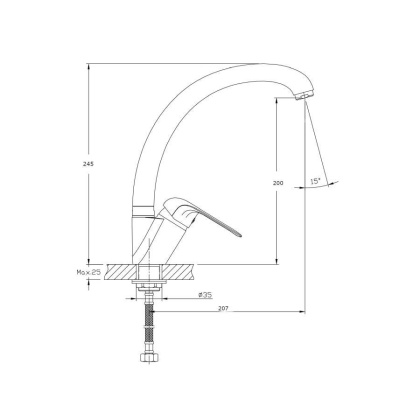 Смеситель для кухонной мойки RUSH Fiji (FI1835-22) Смеситель для кухонной мойки RUSH Fiji (FI1835-22)