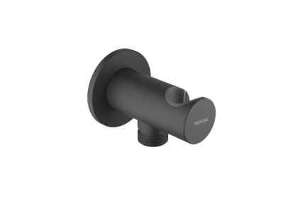 Шланговое подсоединение с держателем AQUATEK, матовый черный AQ2464MB 