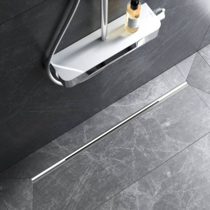 W01SC-S11-100-05SB MasterFlow Трап для душа линейный универс затвор Slim line 100см цвет сталь мат