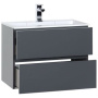 Тумба с раковиной Aquanet Алвита 70 серый антрацит