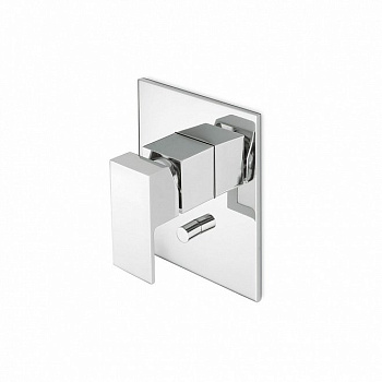 Встроенный однорычажный смеситель FUTURA для душа с переключателем на два потока, хром