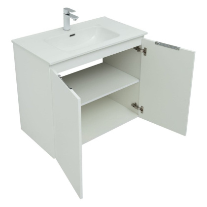 Тумба под раковину Aquanet Алвита New 80 2 дверцы, белый матовый