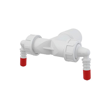 Колено с двумя штуцерами G1"/8–16 с клапанами Колено с двумя штуцерами G1"/8–16 с клапанами