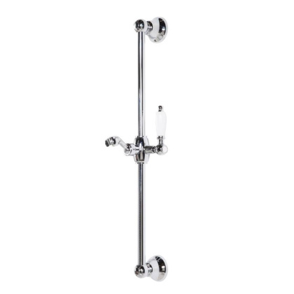 CZR-U-S-03/24-Bi Душевая штанга для ручного душа, ручка белая, исполнение золото 24 карат CZR-U-S-03/24-Bi Душевая штанга для ручного душа, ручка белая, исполнение золото 24 карат