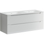Тумба подвесная SANCOS Norma 2.0 1190х450х500, c двумя ящиками оснащенными доводчиками, белый глянец , арт. NR2.120-2W