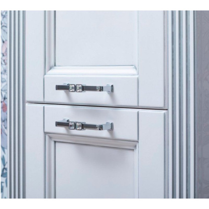 Шкаф-пенал для ванной Aquanet Селена 40 L белый/серебро