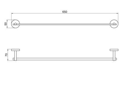 Полотенцедержатель 600 мм AQUATEK AQ4614CR БЕТТА